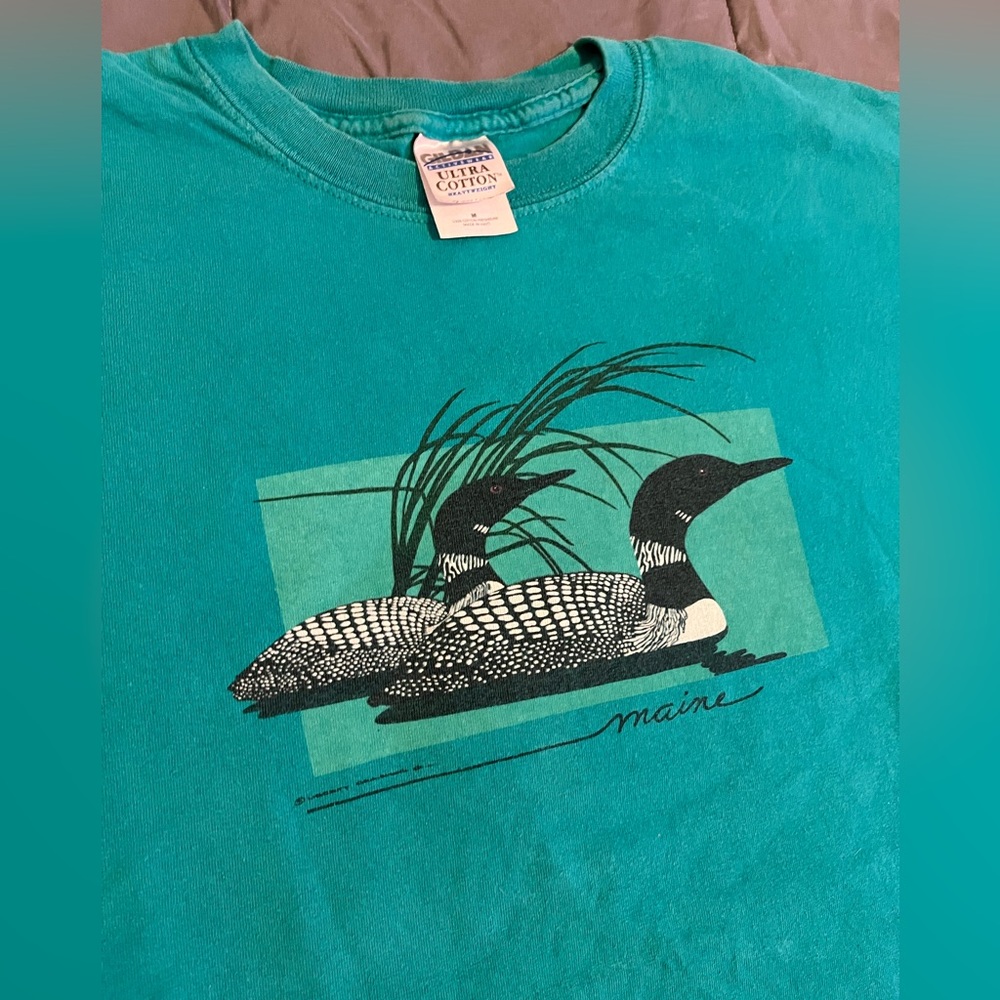 Vintage Y2K Maine Loons Shirt Size Medium